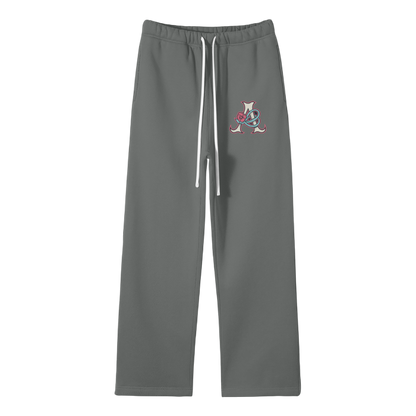 DeJen by DeJenQueen Unisex Solid Color Fleece Straight Leg Pants