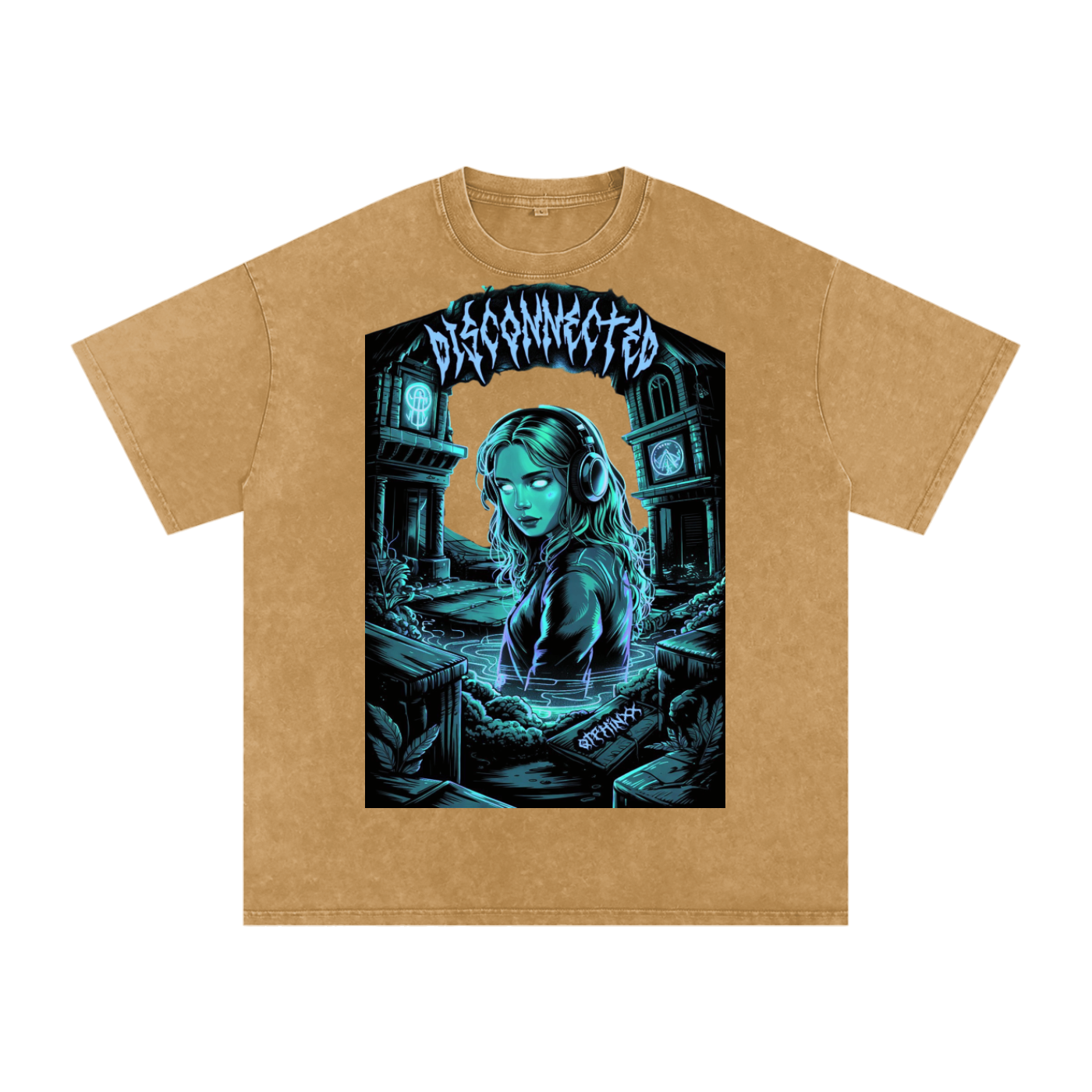 Disconnected Acid Wash Oversize T-Shirt