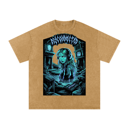 Disconnected Acid Wash Oversize T-Shirt
