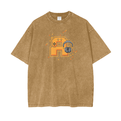 Aonaran Graphic Acid Wash Oversize T-Shirt