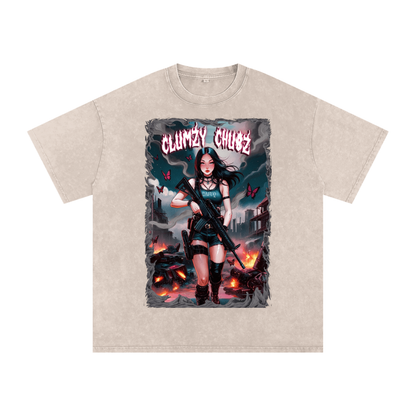 Clumzy Chubz Acid Wash Oversize T-Shirt