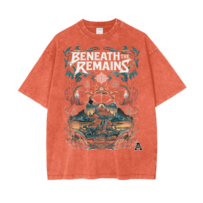 Aonaran Graphic Acid Wash Oversize T-Shirt