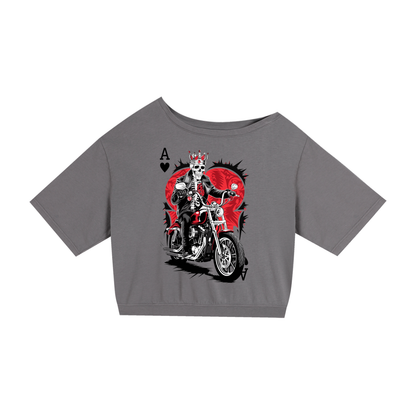 Aonaran Ace Asymmetric Shoulder Oversized Cotton T-Shirt