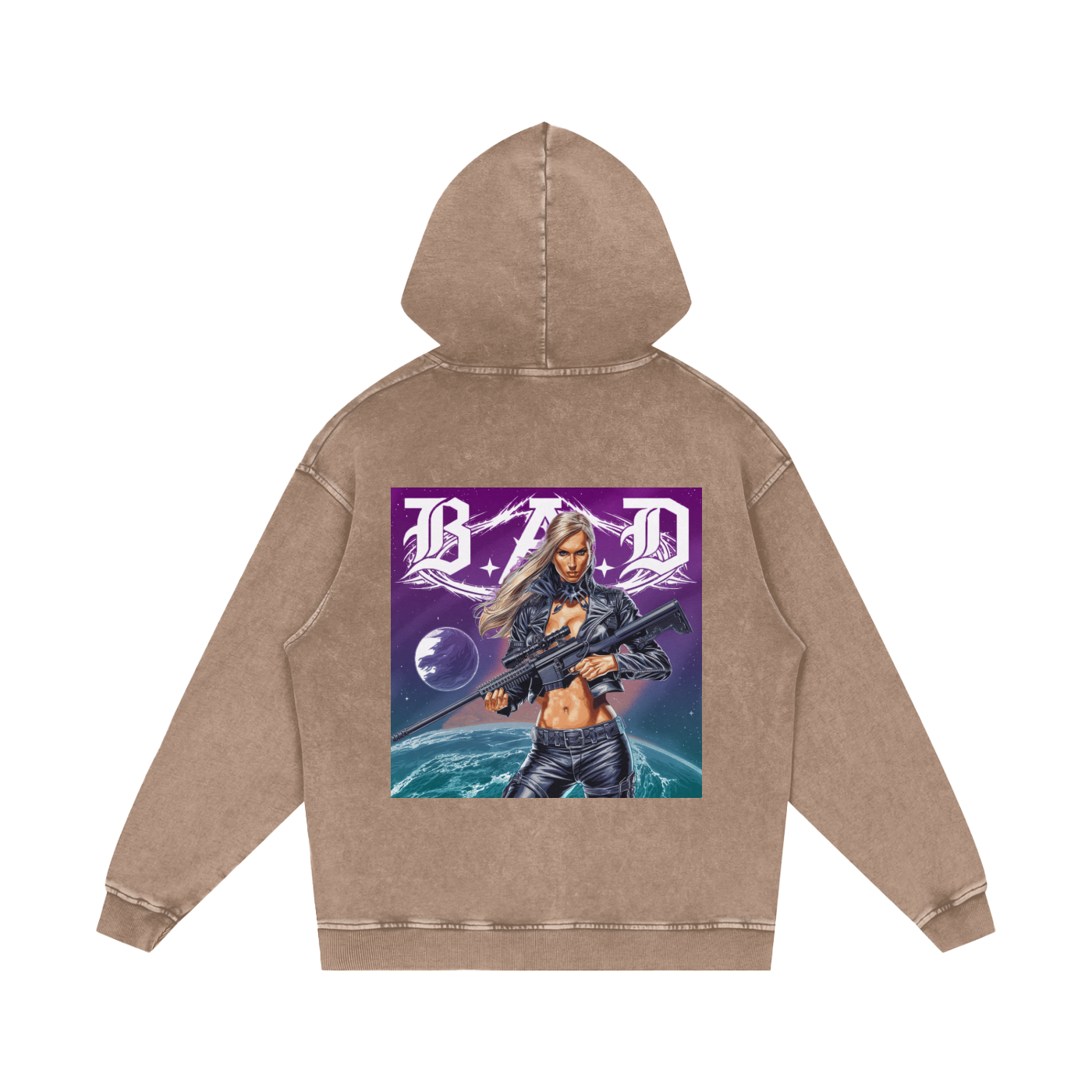 B.A.D. Acid Wash Oversize Hoodie