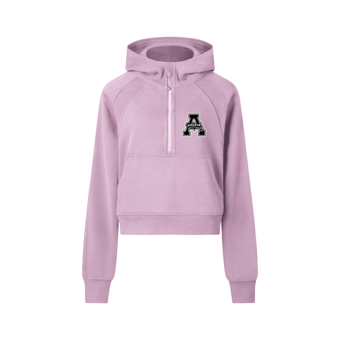 Aonaran Womens Cropped Half-Zip Hoodie