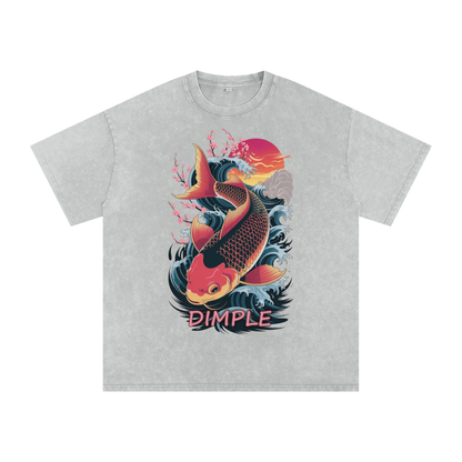 Dimple Acid Wash Oversize T-Shirt