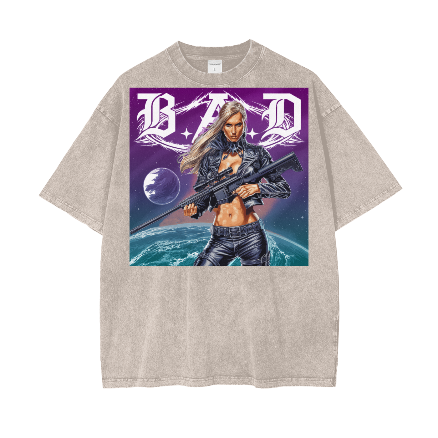 B.A.D. Oversize Snow Washed T-Shirt