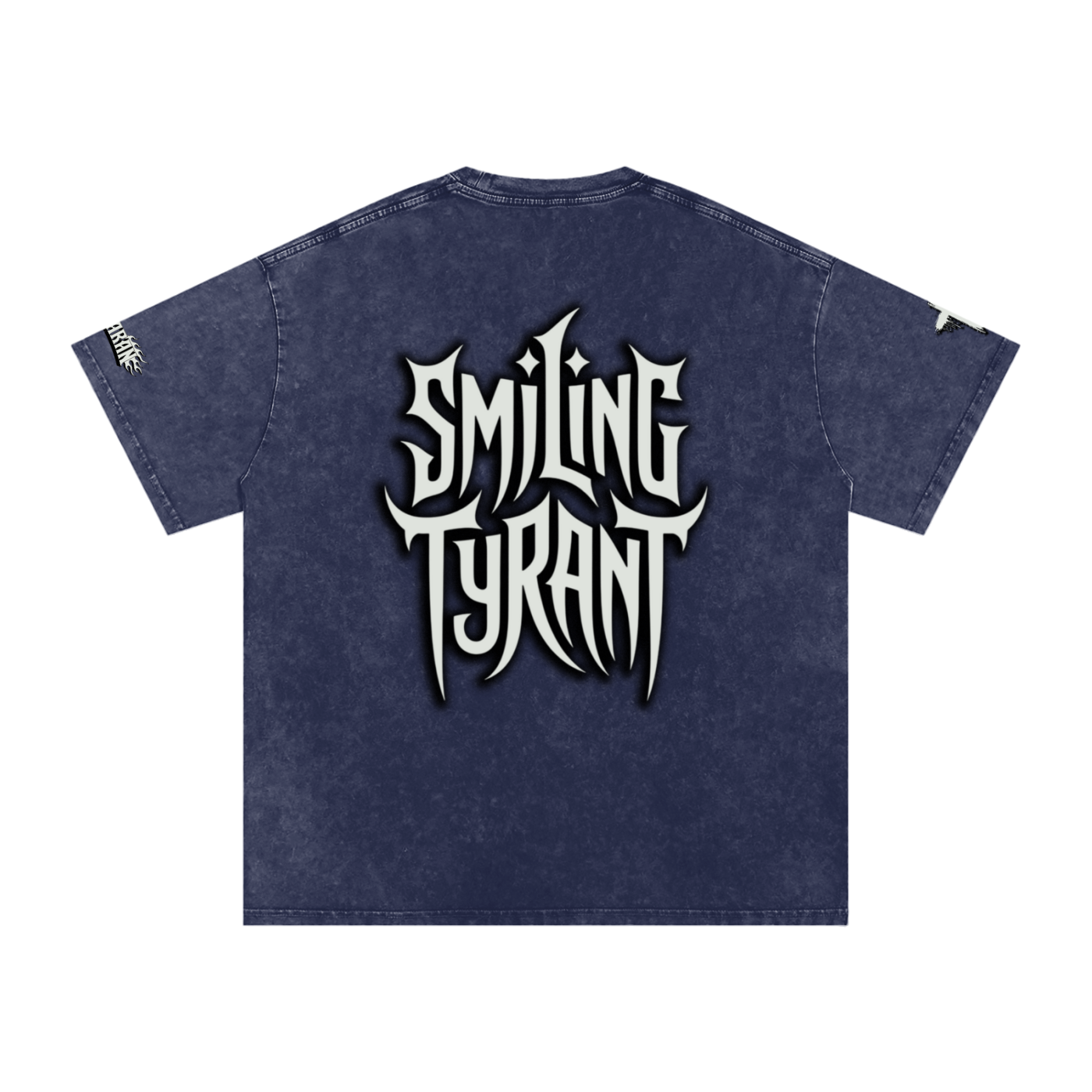 Smiling Tyrant Snow Washed Oversized Cotton T-Shirt