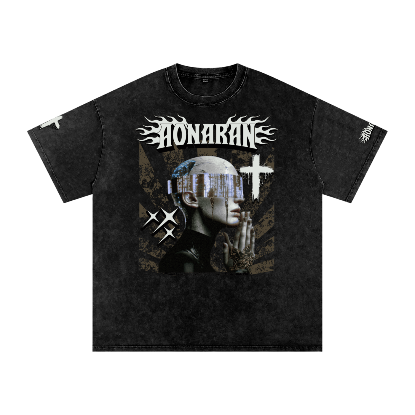 Smiling Tyrant Snow Washed Oversized Cotton T-Shirt