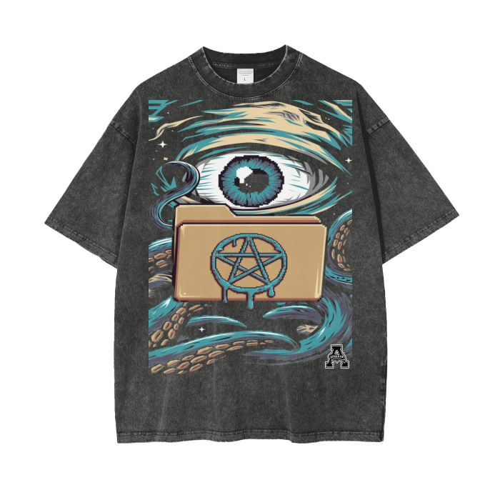 Aonaran Graphic Acid Wash Oversize T-Shirt