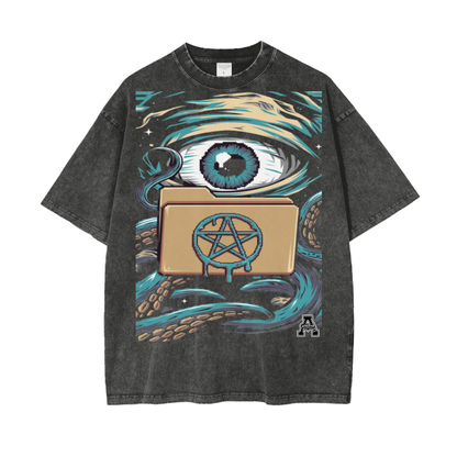 Aonaran Graphic Acid Wash Oversize T-Shirt
