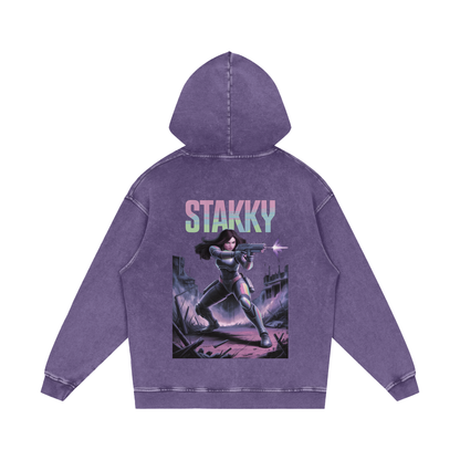 Stakky Season 2 Acid Wash Oversize Hoodie