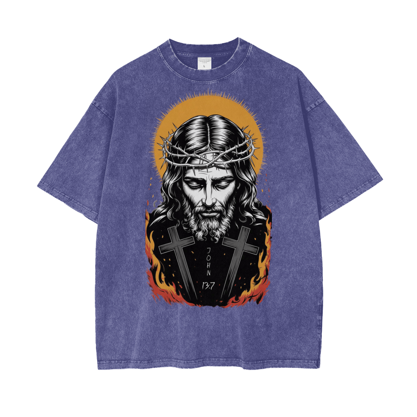 Jesus is King Oversize Snow Washed T-Shirt
