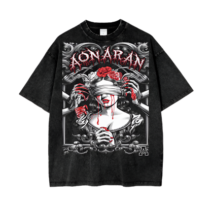 Aonaran Graphic Acid Wash Oversize T-Shirt