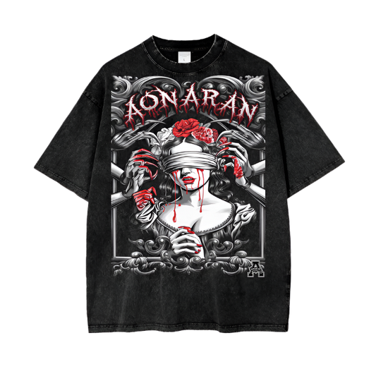 Aonaran Graphic Acid Wash Oversize T-Shirt