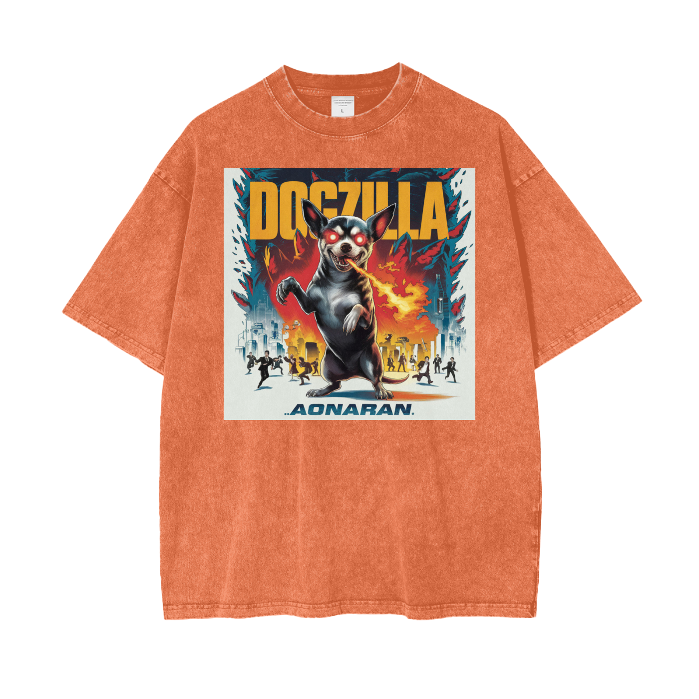 Aonaran Graphic Acid Wash Oversize T-Shirt