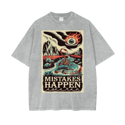 Aonaran Graphic Acid Wash Oversize T-Shirt