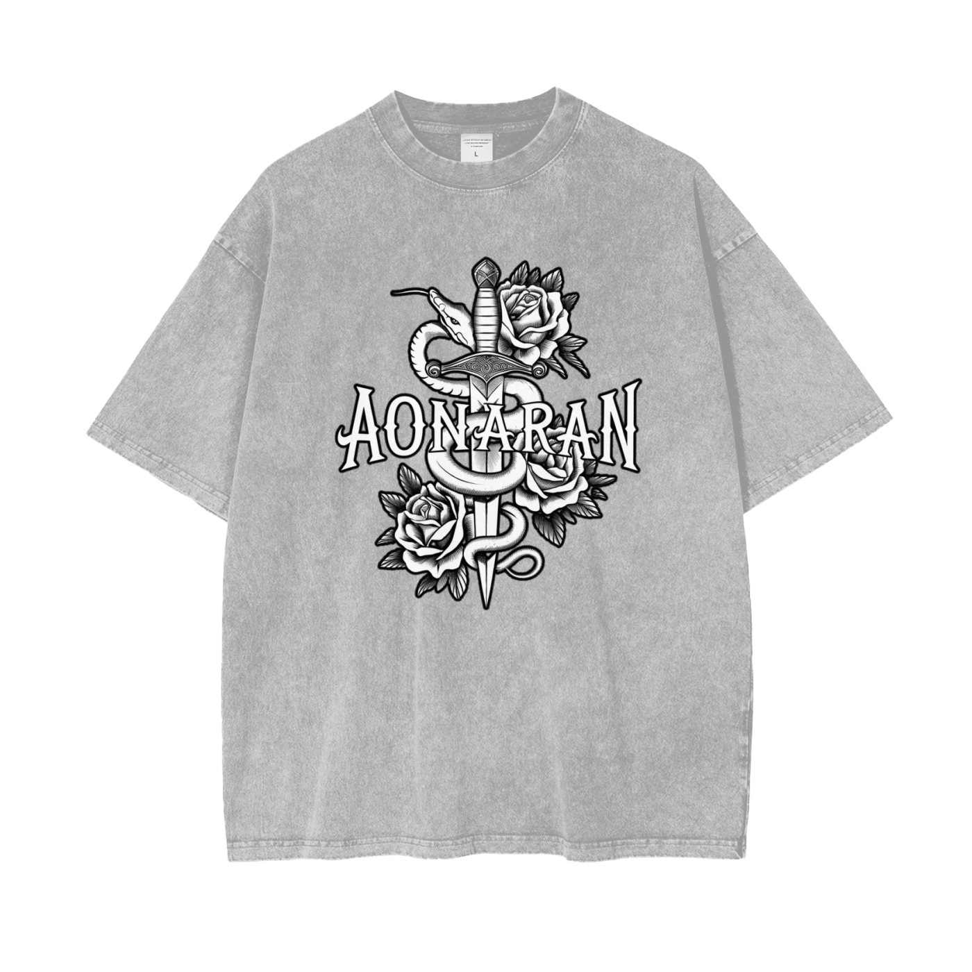 Aonaran Graphic Acid Wash Oversize T-Shirt