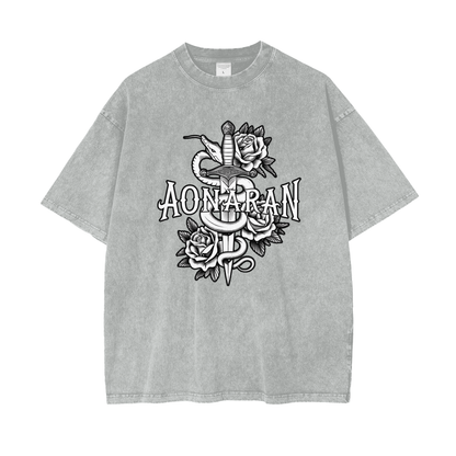 Aonaran Graphic Acid Wash Oversize T-Shirt