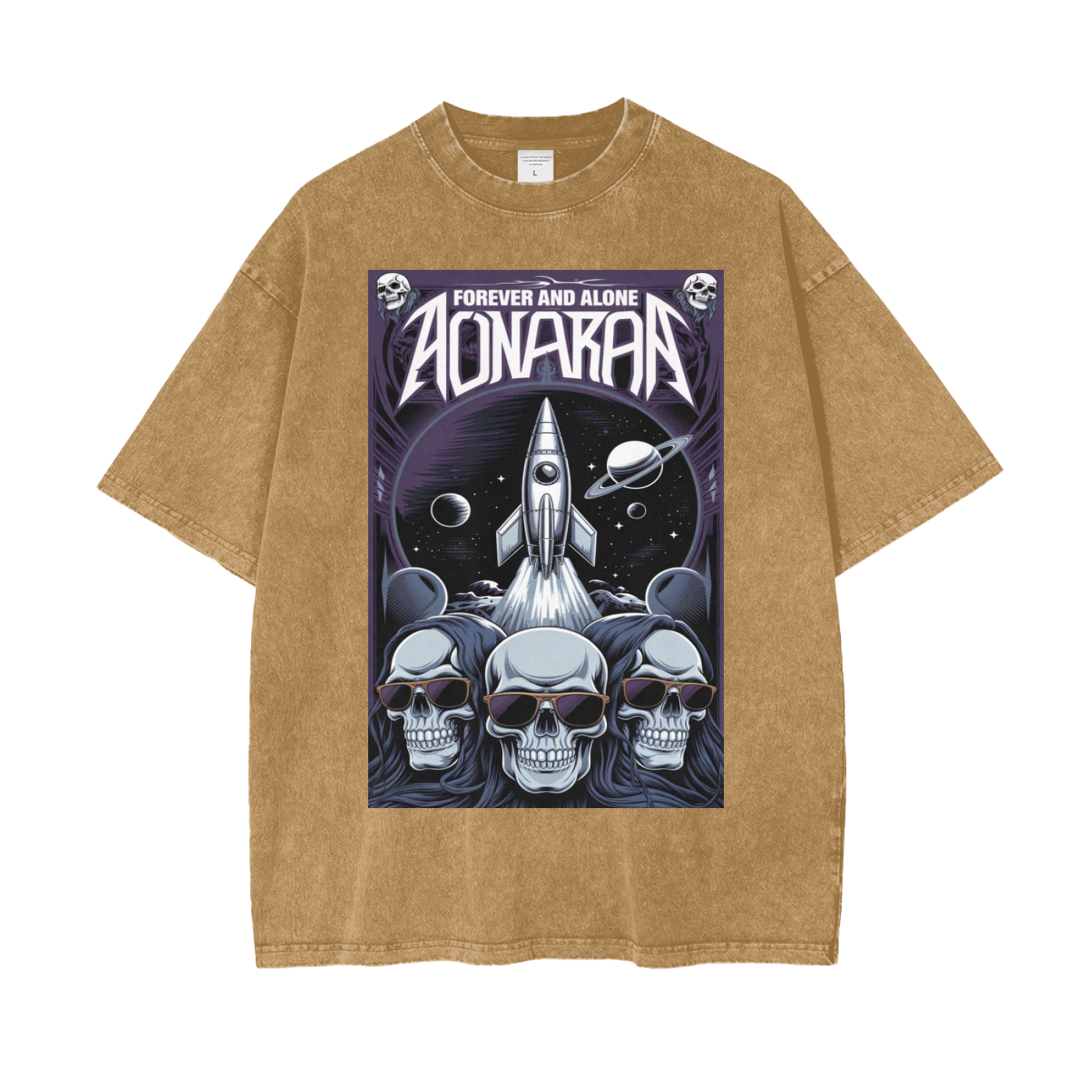 Aonaran Graphic Acid Wash Oversize T-Shirt