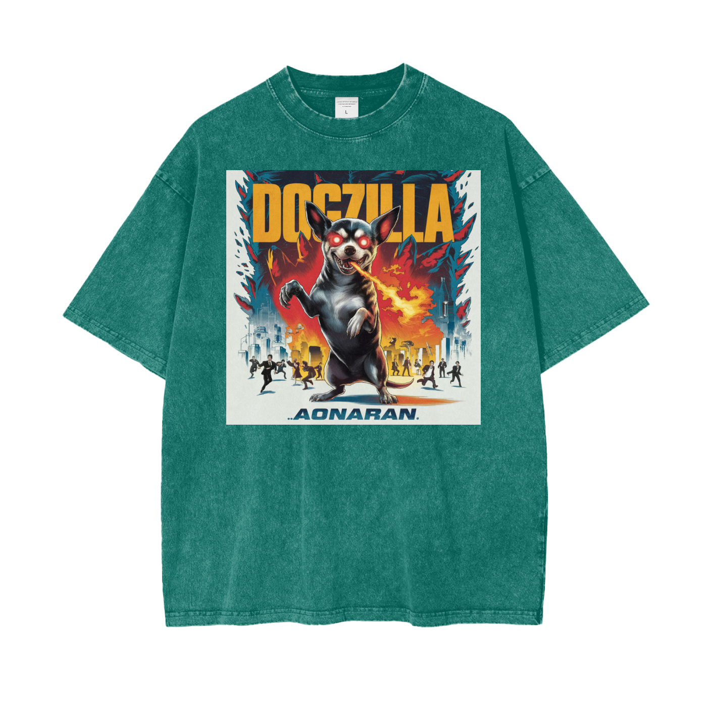 Aonaran Graphic Acid Wash Oversize T-Shirt