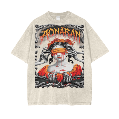 Aonaran Graphic Acid Wash Oversize T-Shirt
