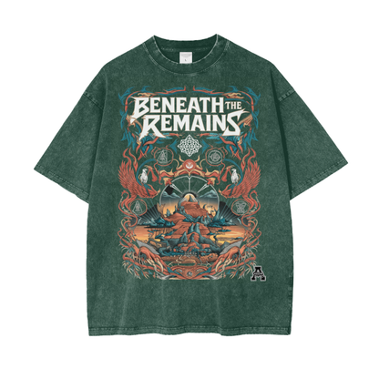 Aonaran Graphic Acid Wash Oversize T-Shirt