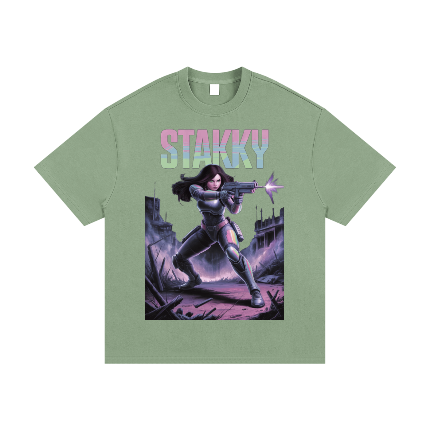 Stakky Season 2 Essential Heavyweight Cotton T-Shirt