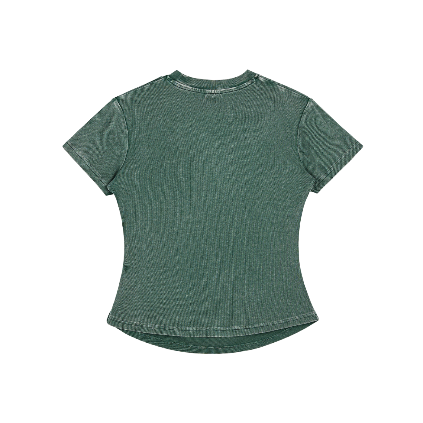Aonaran Ace Vintaged-Wash Bodycon Cotton T-Shirt
