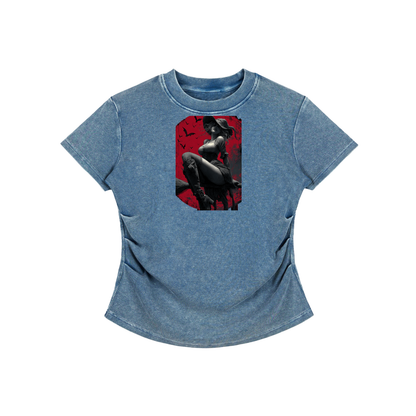 Dimple Season 2 Vintage Washed Bodycon Cotton T-Shirt