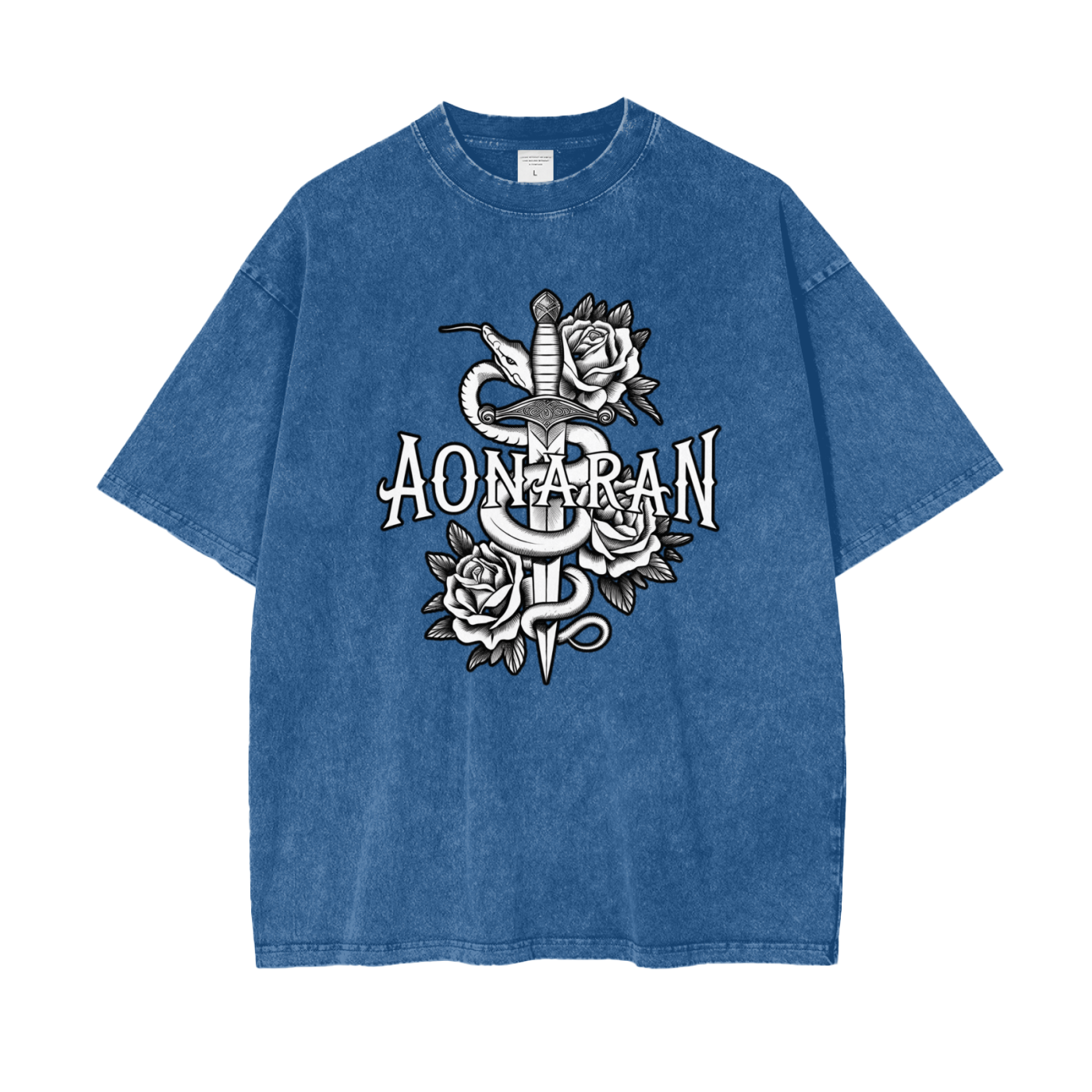 Aonaran Graphic Acid Wash Oversize T-Shirt