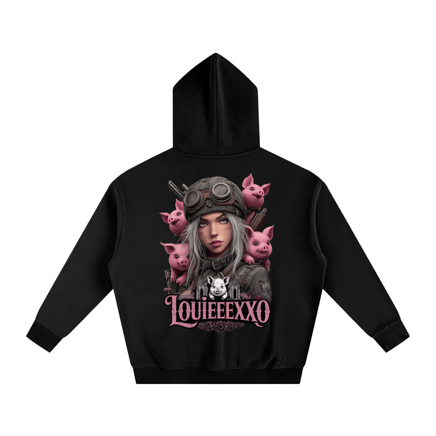 Louieeexxo Oversize Fleeced Hoodie