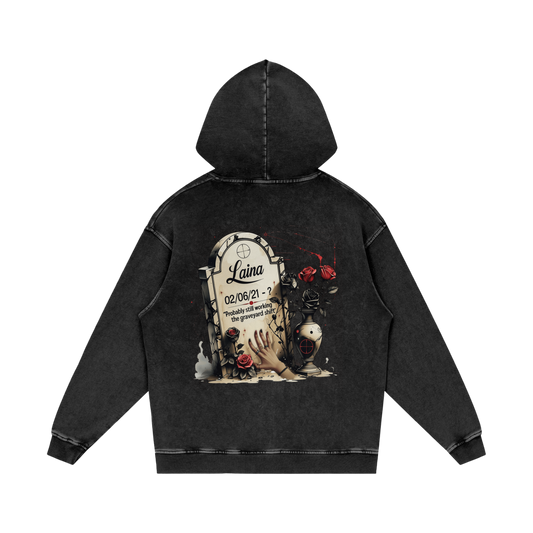 Laina Acid Wash Oversize Hoodie