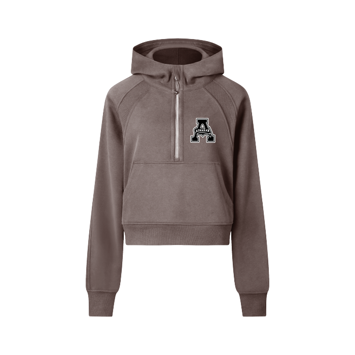 Aonaran Womens Cropped Half-Zip Hoodie