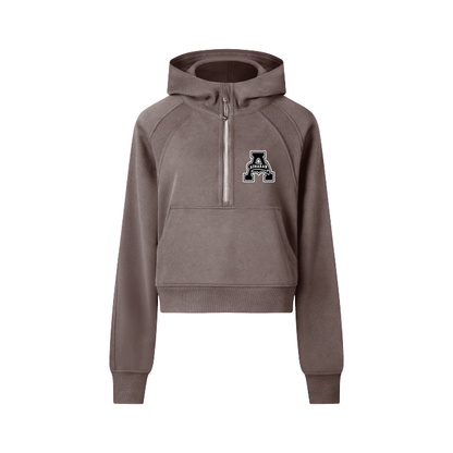 Aonaran Womens Cropped Half-Zip Hoodie