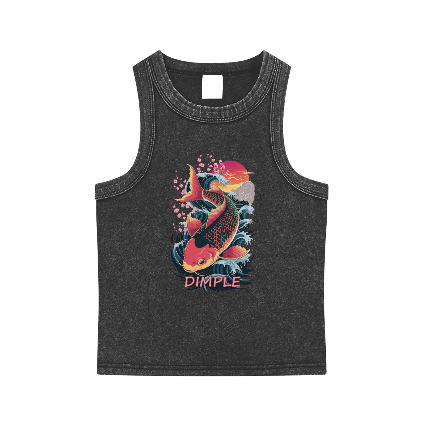 Dimple Snow Washed Tank Top