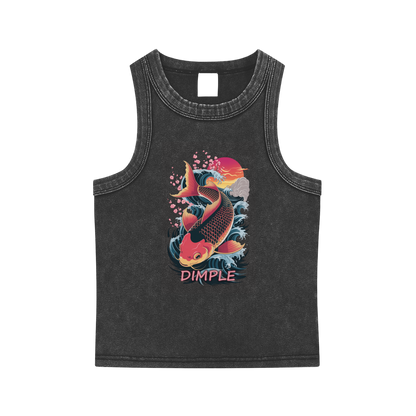 Dimple Snow Washed Tank Top