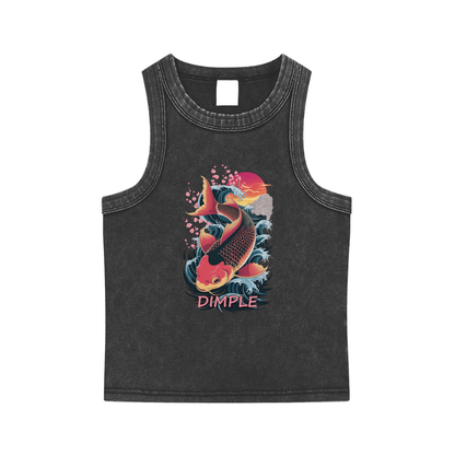Dimple Snow Washed Tank Top