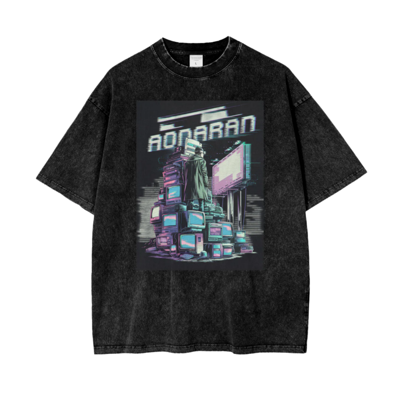 Aonaran Graphic Acid Wash Oversize T-Shirt