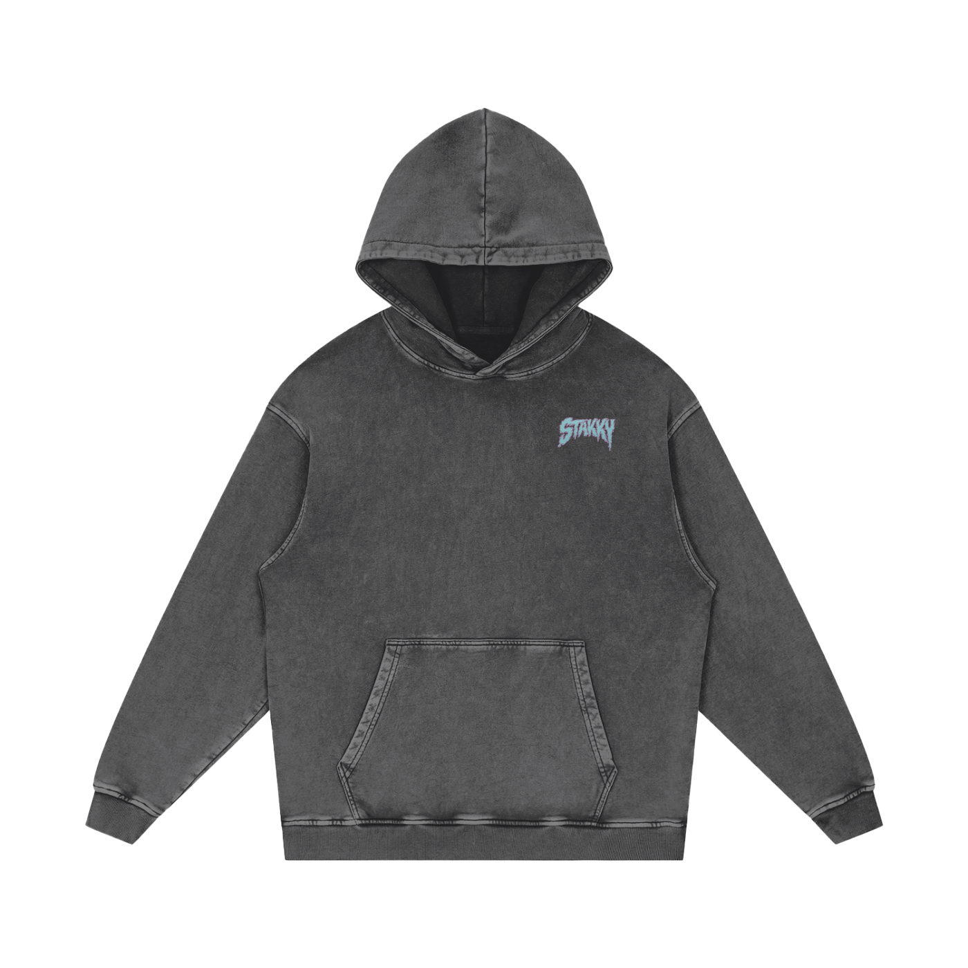 Stakky Acid Wash Oversize Hoodie