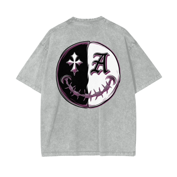 Aonaran Asylum Oversize Snow Washed T-Shirt