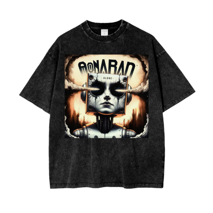 Aonaran Graphic Acid Wash Oversize T-Shirt