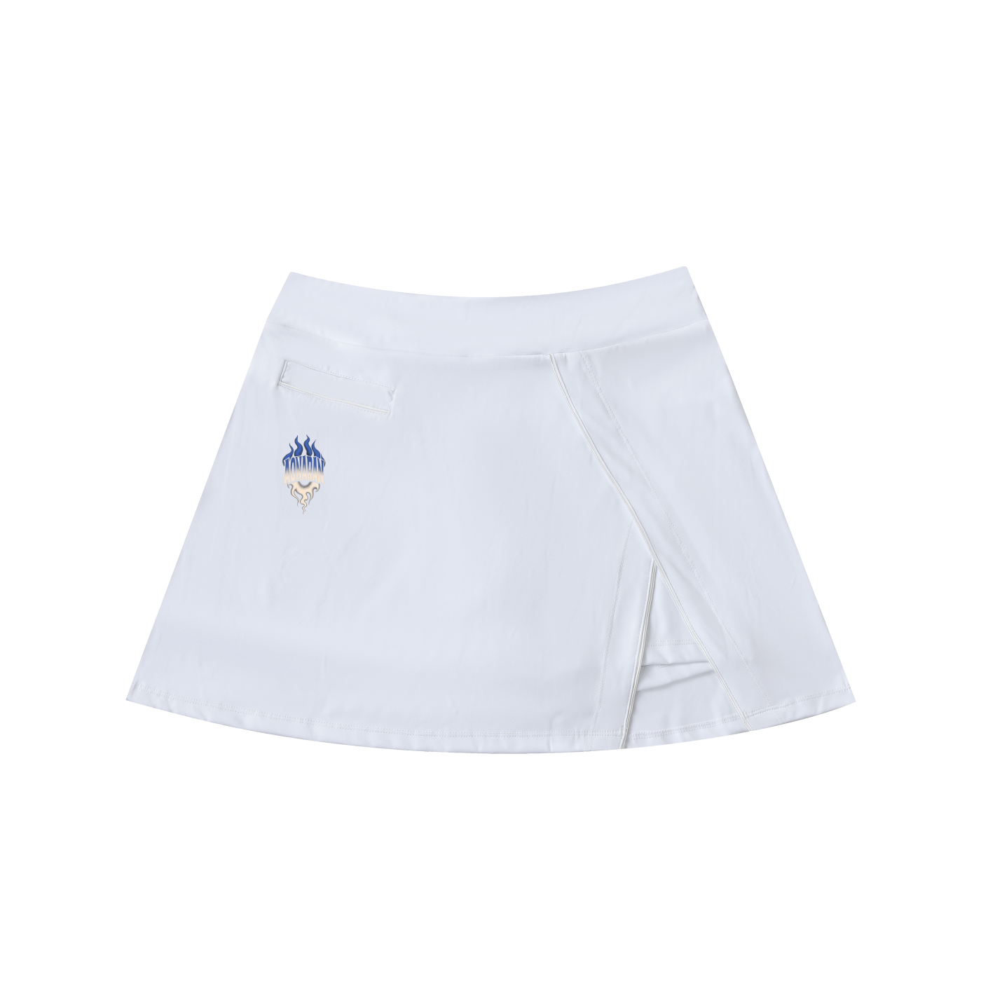 Aonaran Varsity High-Waist Pocketed A-Line Skirt