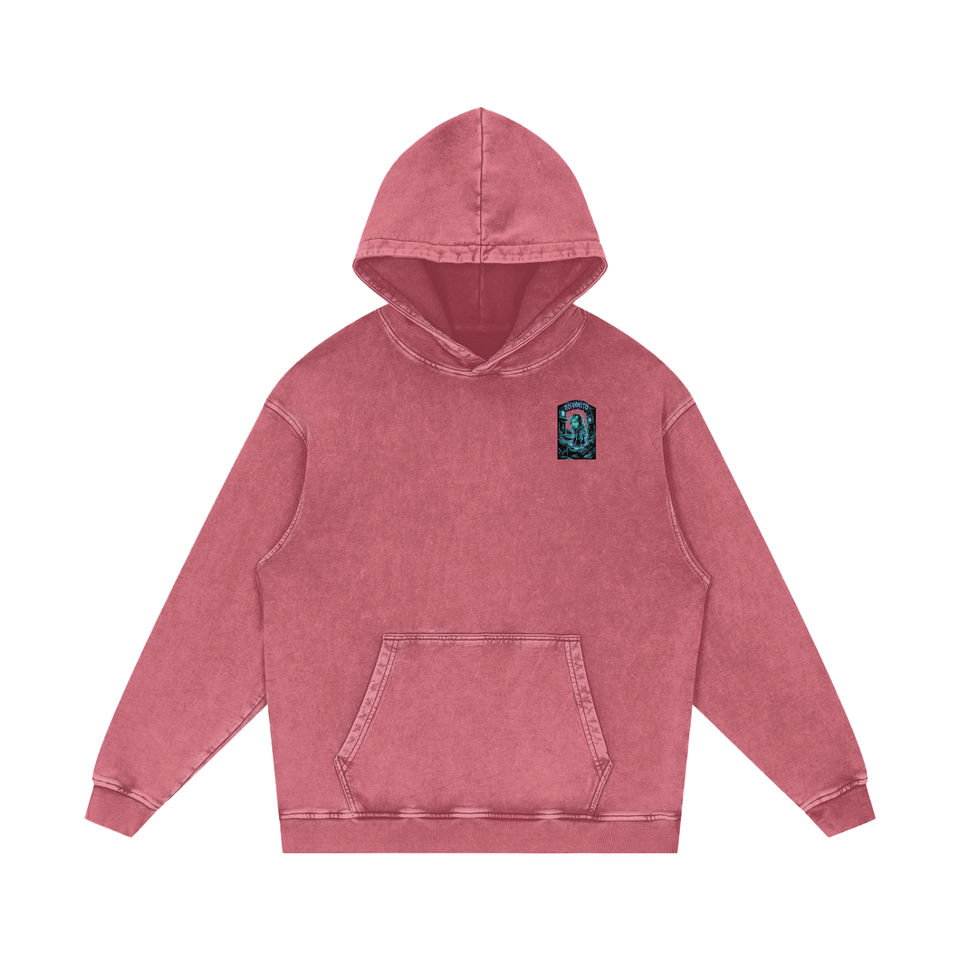 Disconnected Acid Wash Oversize Hoodie