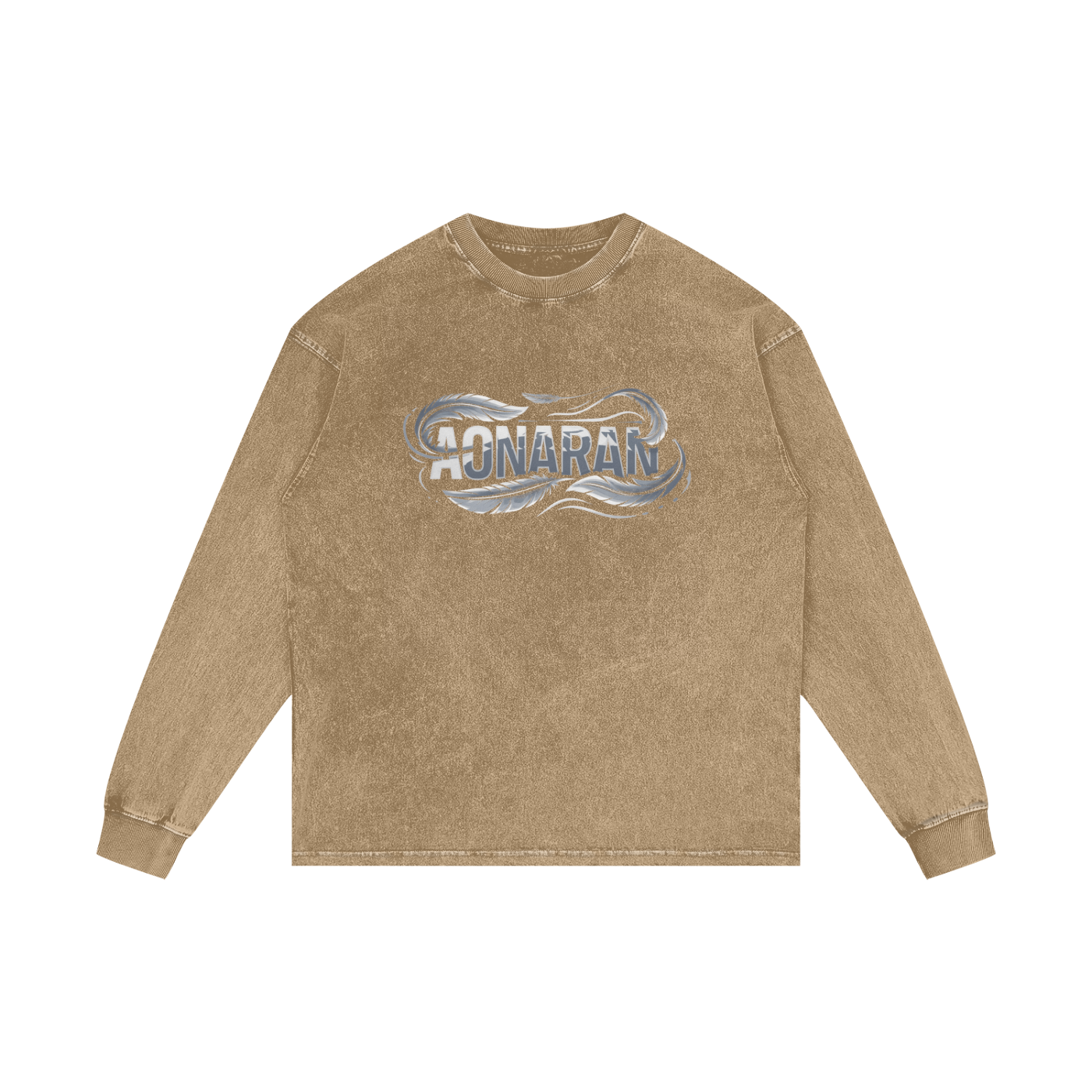 Aonaran Elementals Acid Wash Oversize Long Sleeve T-Shirt