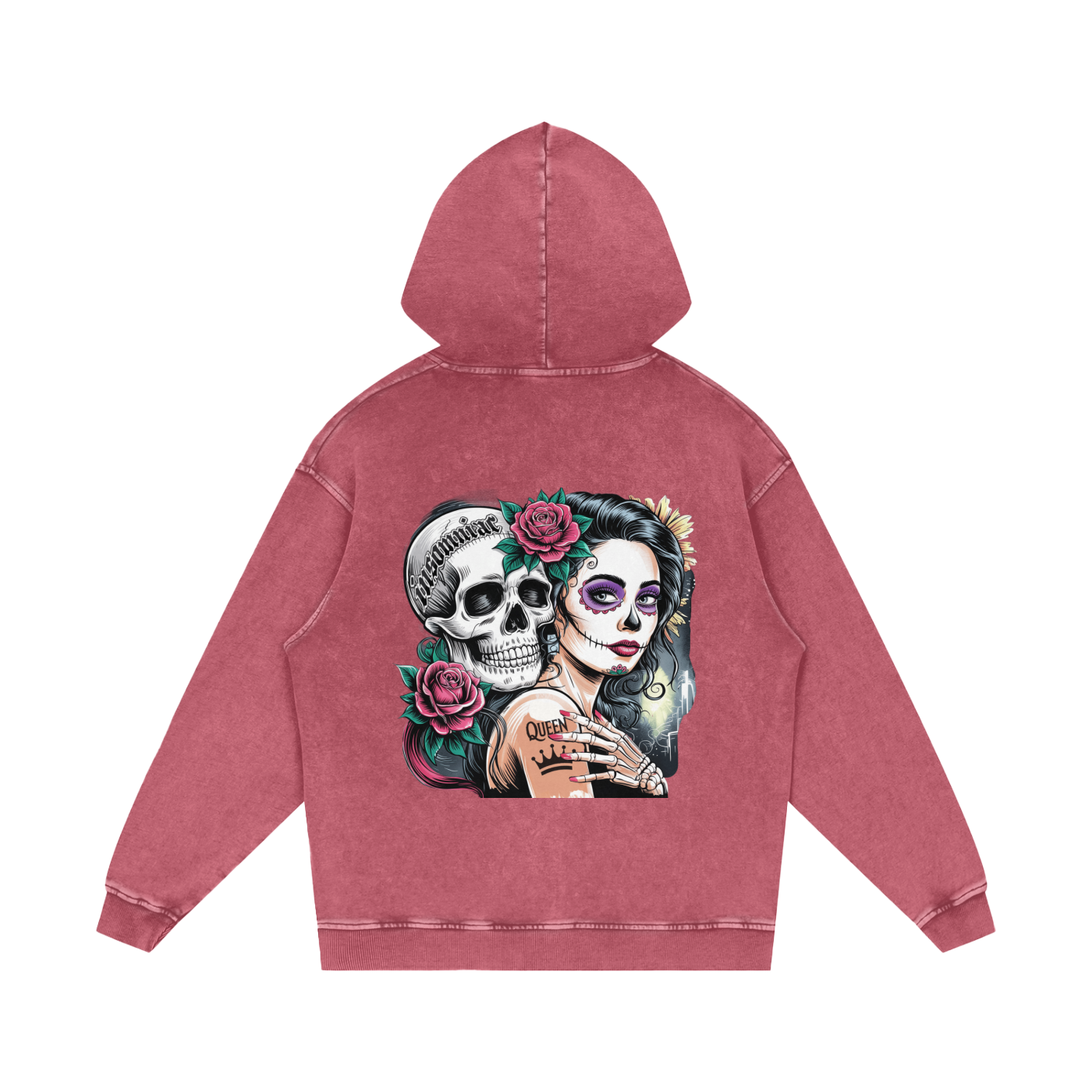 QueenSteph Acid Wash Oversize Hoodie