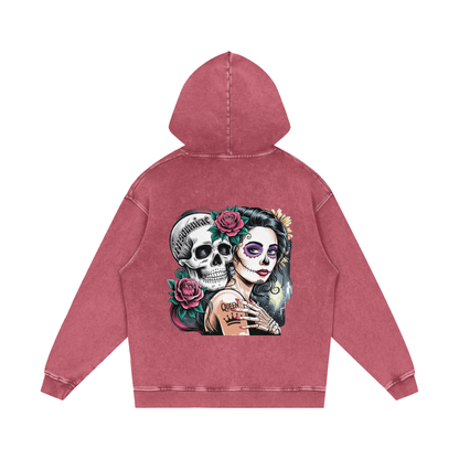 QueenSteph Acid Wash Oversize Hoodie