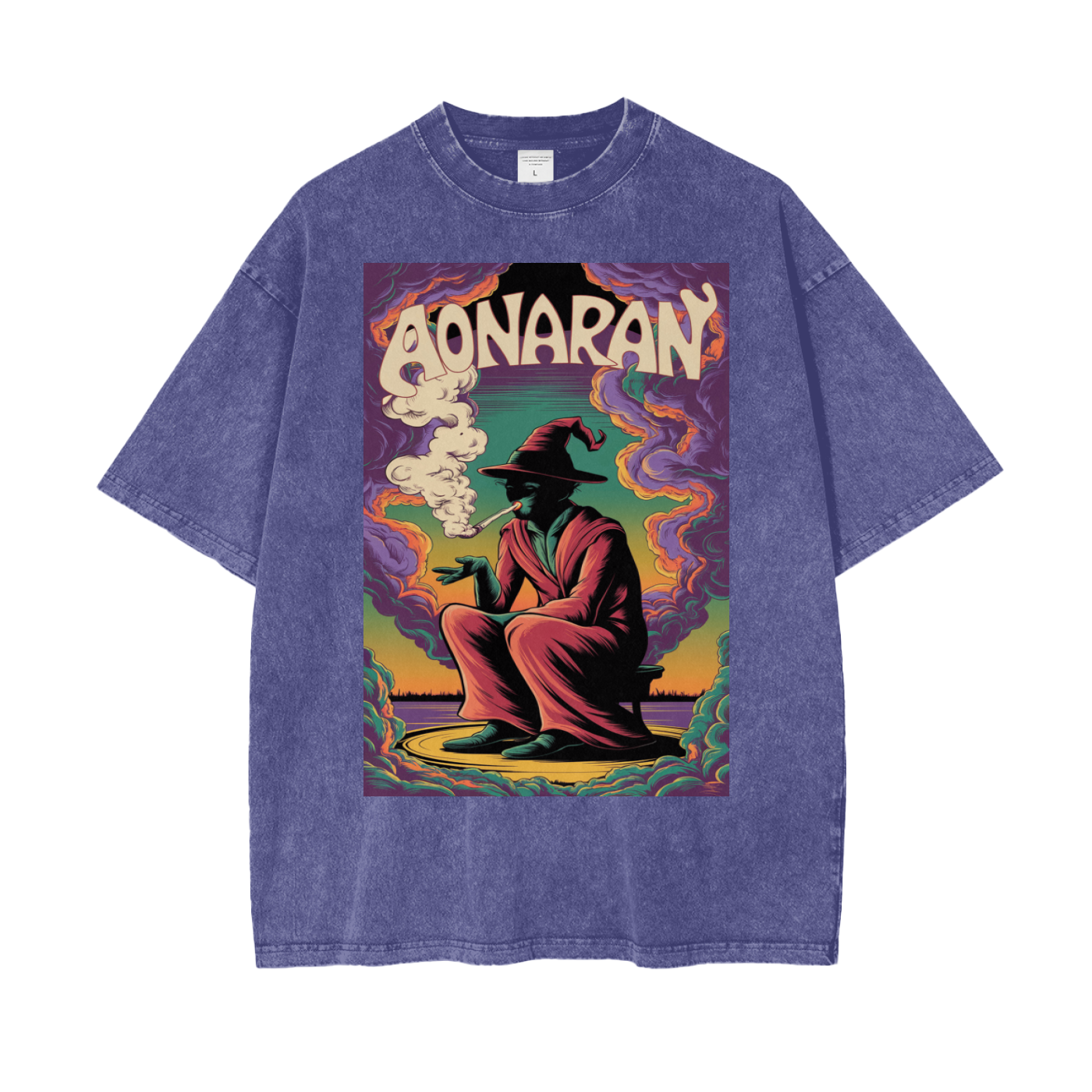 Aonaran Graphic Acid Wash Oversize T-Shirt