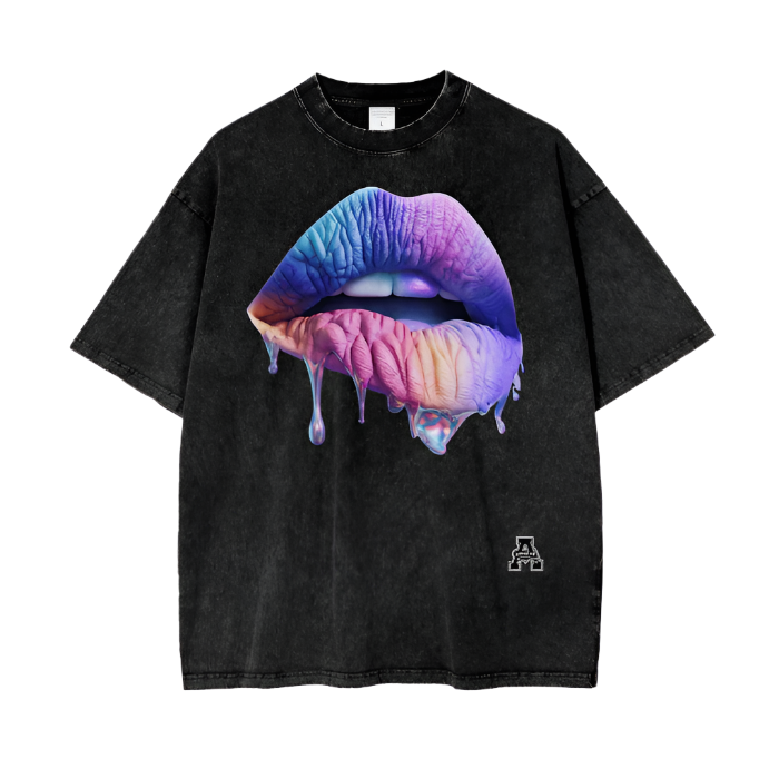 Aonaran Graphic Acid Wash Oversize T-Shirt