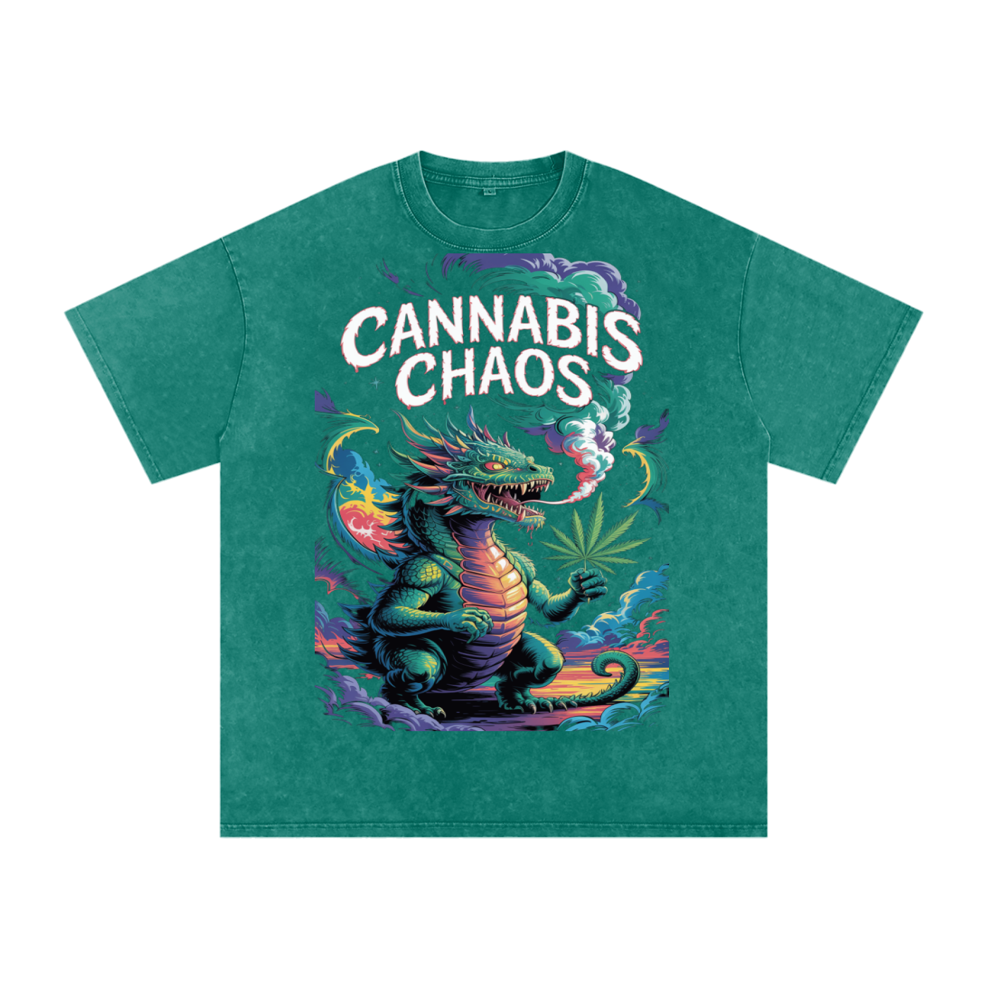 Aonaran 420 Acid Wash Oversize T-Shirt